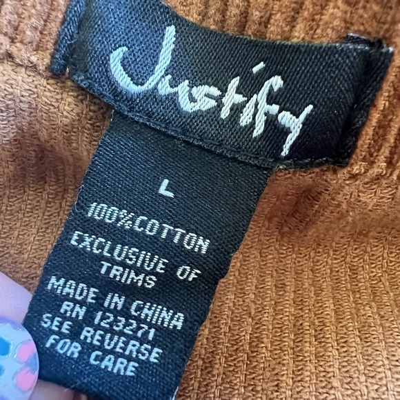 Justify Large Brown Corduroy Mini Skirt Schoolgirl Trendy Fall Y2K Clueless - Picture 6 of 7